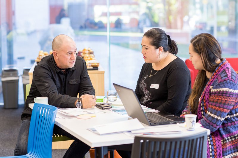 Māori women learning about procurement at the He Waka Eke Noa organisation, South Auckland